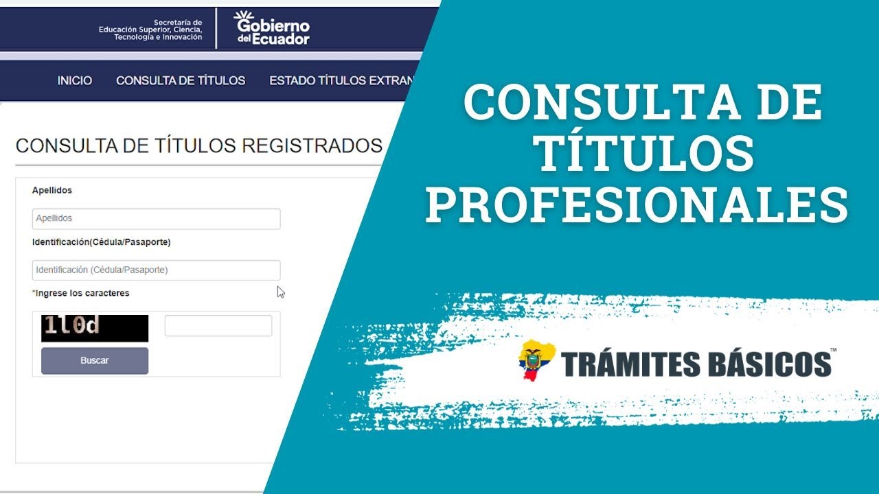 Guía Definitiva para la Consulta de Títulos SENESCYT: Pasos y Consejos  Útiles - SENESCYT